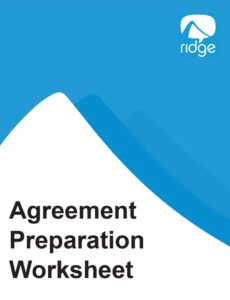 Agreement Prep Worksheet